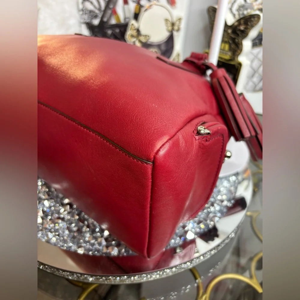 Coach 2012 RARE Legacy leather Archive black cherry Zip Top Handle Bag EUC - Picture 8 of 17